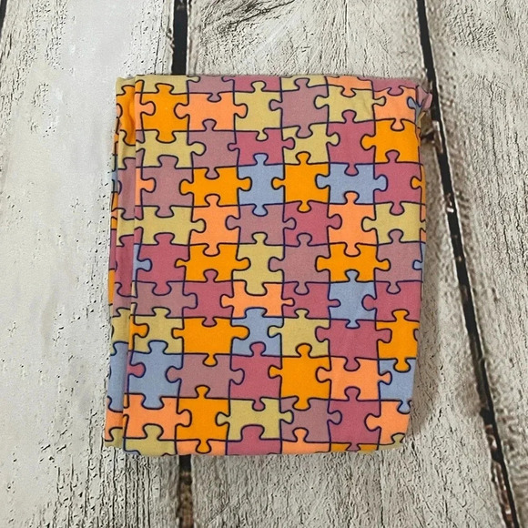 New! Women’s Lularoe puzzle print Autism awareness leggings OS - Picture 1 of 1